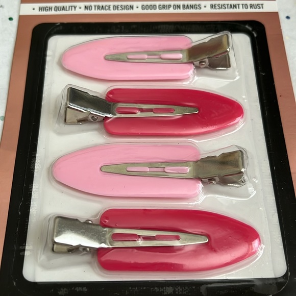 Package of 4 Creaseless Hair Clips NWT - Picture 2 of 3